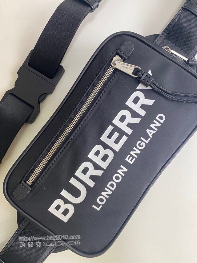 Burberry專櫃新款腰包 巴寶莉品牌徽標與標誌性條紋腰包挎包胸包  db1211